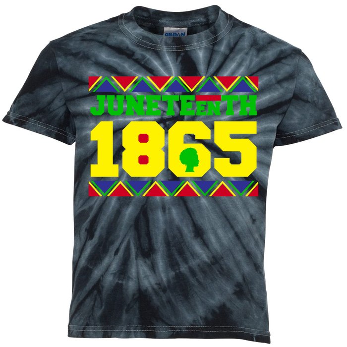 Juneteenth 1865 Independence Day Kids Tie-Dye T-Shirt