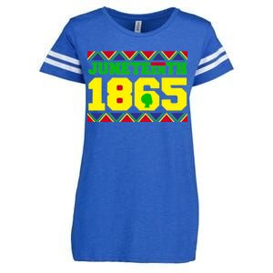 Juneteenth 1865 Independence Day Enza Ladies Jersey Football T-Shirt