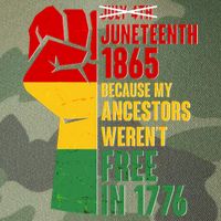 Juneteenth 1865 My Ancestors Weren't Free in 1776 Protest Fist Legacy Tie Dye Trucker Hat
