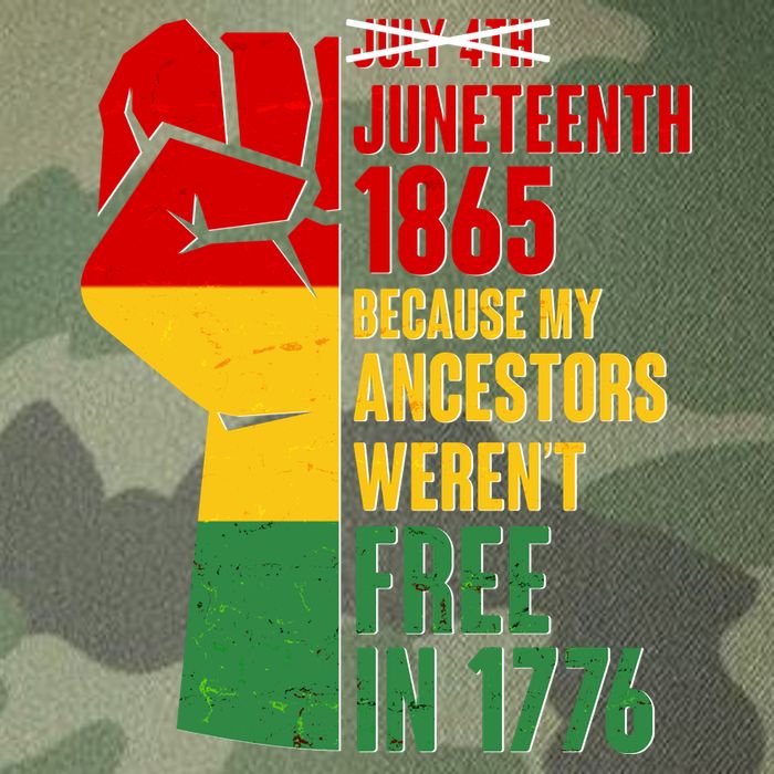 Juneteenth 1865 My Ancestors Weren't Free in 1776 Protest Fist Legacy Tie Dye Trucker Hat