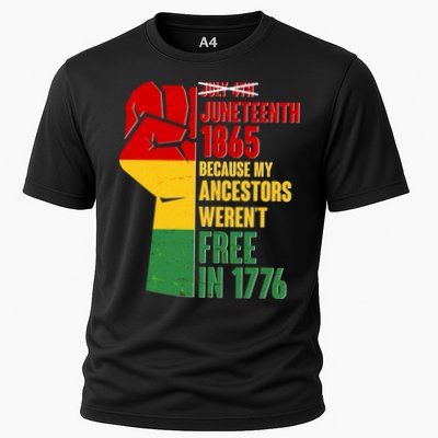 Juneteenth 1865 My Ancestors Weren't Free in 1776 Protest Fist Performance Shirt