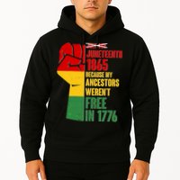 Juneteenth 1865 My Ancestors Weren't Free in 1776 Protest Fist Hoodie