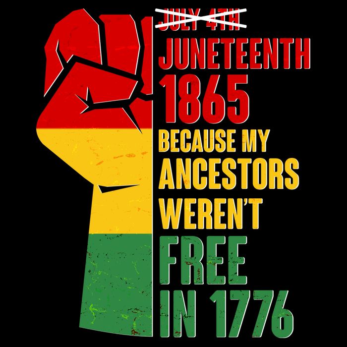 Juneteenth 1865 My Ancestors Weren't Free in 1776 Protest Fist Backpack