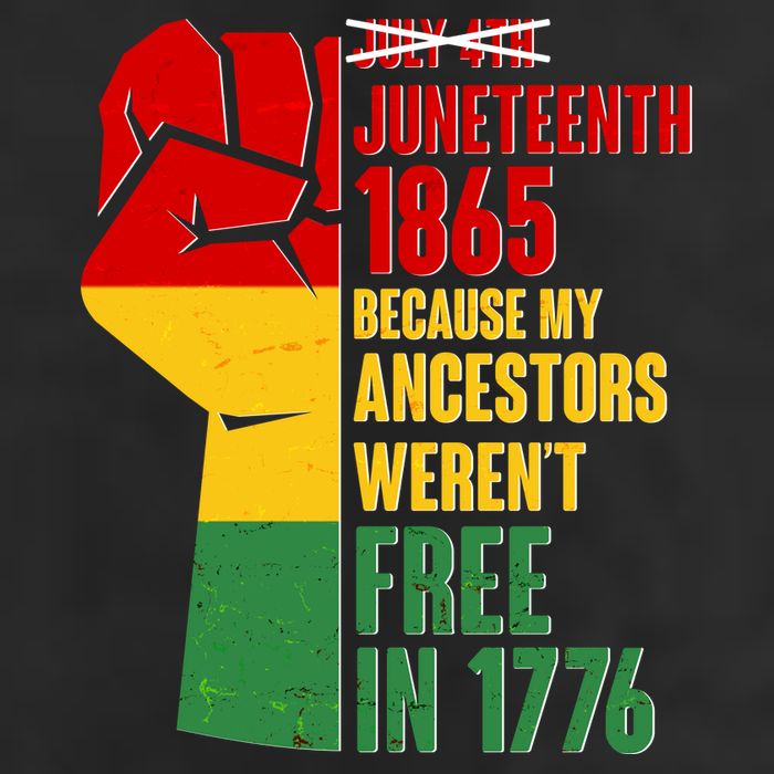 Juneteenth 1865 My Ancestors Weren't Free in 1776 Protest Fist Adult Drive Performance Visor
