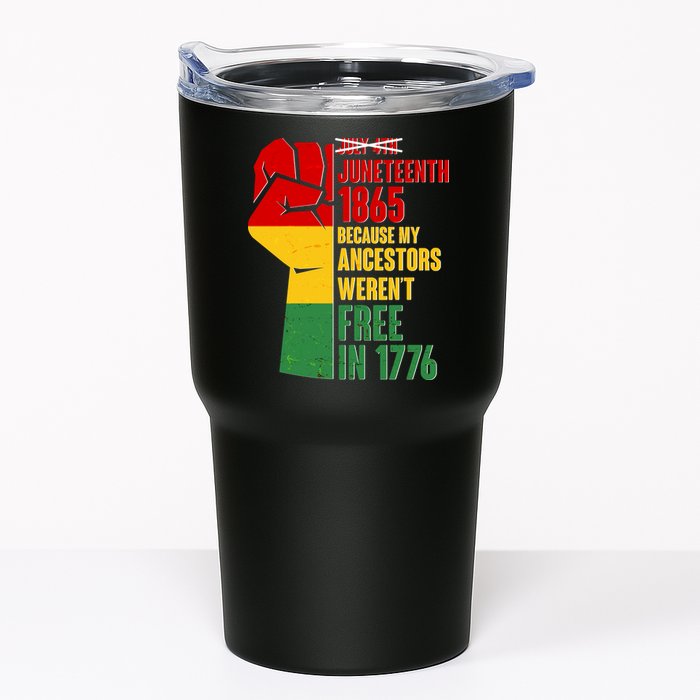 Juneteenth 1865 My Ancestors Weren't Free in 1776 Protest Fist Tumbler