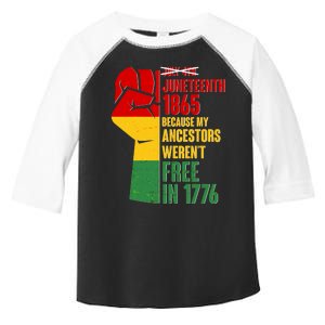 Juneteenth 1865 My Ancestors Weren't Free in 1776 Protest Fist Toddler Fine Jersey T-Shirt