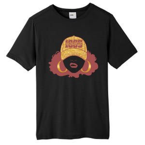 Juneteenth 1865 Stylish Black Woman Afro Baseball Cap Tall Fusion ChromaSoft Performance T-Shirt