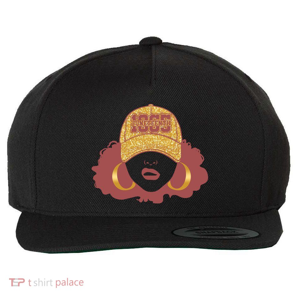 Juneteenth 1865 Stylish Black Woman Afro Baseball Cap Wool Snapback Cap