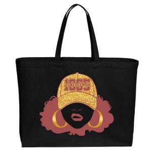 Juneteenth 1865 Stylish Black Woman Afro Baseball Cap Cotton Canvas Jumbo Tote