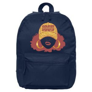 Juneteenth 1865 Stylish Black Woman Afro Baseball Cap 16 in Basic Backpack