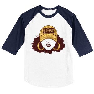 Juneteenth 1865 Stylish Black Woman Afro Baseball Cap Baseball Sleeve Shirt