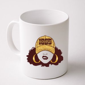 Juneteenth 1865 Stylish Black Woman Afro Baseball Cap Coffee Mug