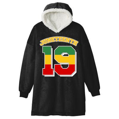 Juneteenth 19 Nineteen Jersey  Hooded Wearable Blanket
