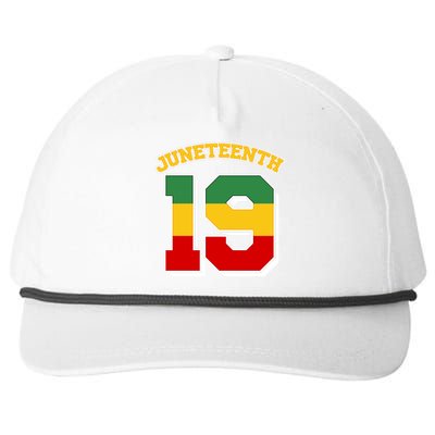 Juneteenth 19 Nineteen Jersey  Snapback Five-Panel Rope Hat