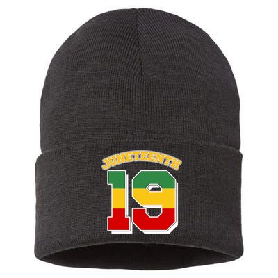 Juneteenth 19 Nineteen Jersey  Sustainable Knit Beanie