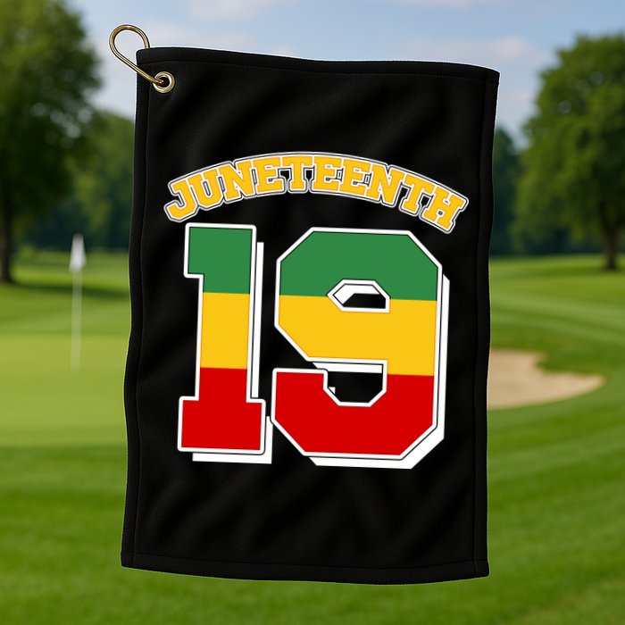 Juneteenth 19 Nineteen Jersey  Golf Towel