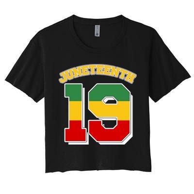 Juneteenth 19 Nineteen Jersey  Crop Top