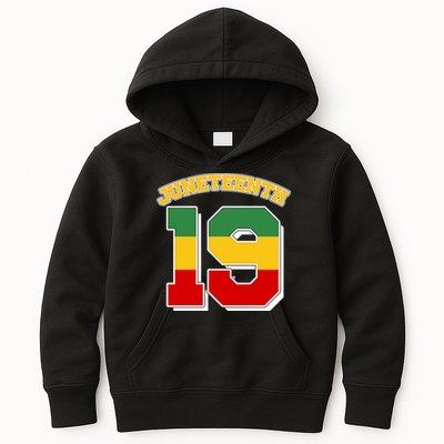 Juneteenth 19 Nineteen Jersey  Kids Hoodie