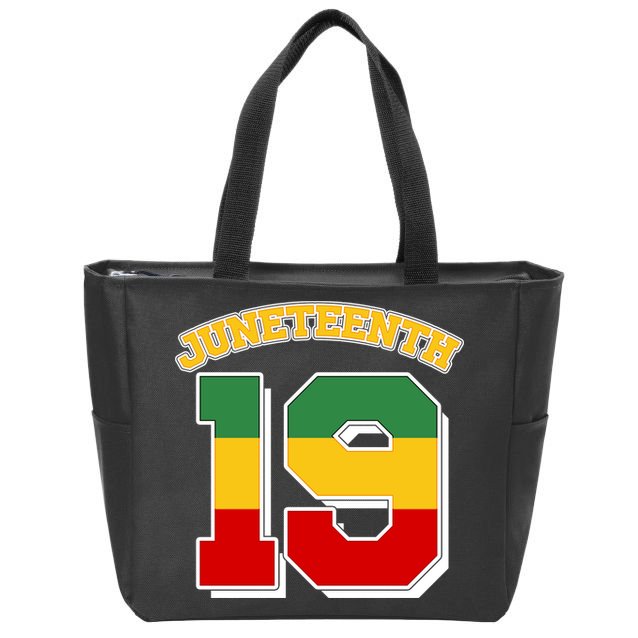Juneteenth 19 Nineteen Jersey  Zip Tote Bag
