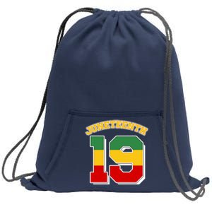 Juneteenth 19 Nineteen Jersey  Sweatshirt Cinch Pack Bag