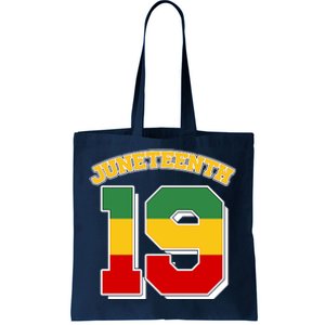 Juneteenth 19 Nineteen Jersey  Tote Bag