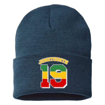 Juneteenth 19 Nineteen Jersey  Sustainable Knit Beanie