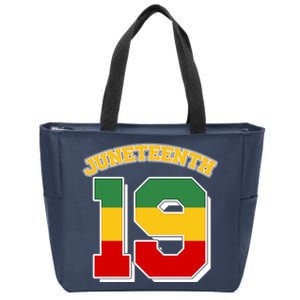 Juneteenth 19 Nineteen Jersey  Zip Tote Bag