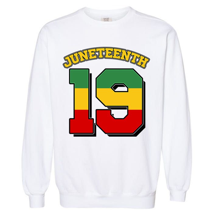 Juneteenth 19 Nineteen Jersey  Garment-Dyed Sweatshirt