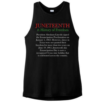 Juneteenth A History of Freedom Ladies PosiCharge Tri-Blend Wicking Tank