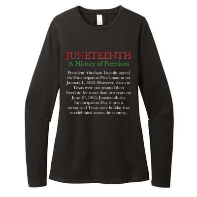 Juneteenth A History of Freedom Womens CVC Long Sleeve Shirt