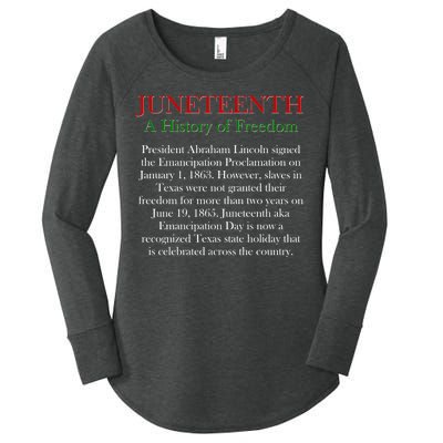 Juneteenth A History of Freedom Women's Perfect Tri Tunic Long Sleeve Shirt