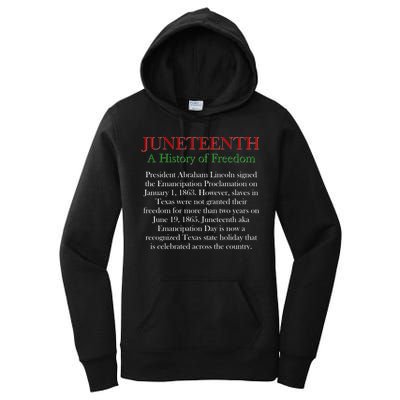 Juneteenth A History of Freedom Women's Pullover Hoodie