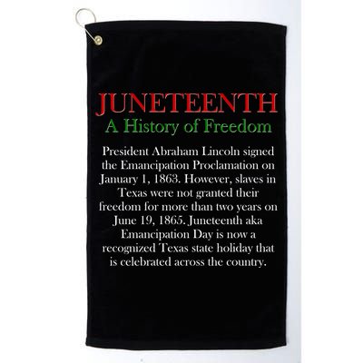 Juneteenth A History of Freedom Golf Towel
