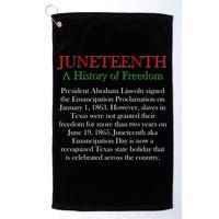 Juneteenth A History of Freedom Golf Towel