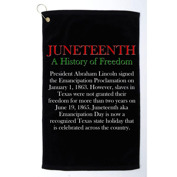 Juneteenth A History of Freedom Golf Towel