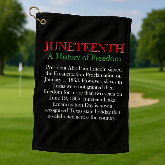 Juneteenth A History of Freedom Golf Towel