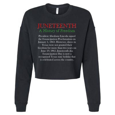 Juneteenth A History of Freedom Cropped Pullover Crew