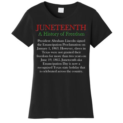 Juneteenth A History of Freedom Women's T-Shirt