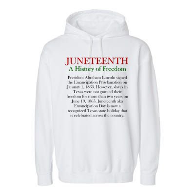 Juneteenth A History of Freedom Garment-Dyed Fleece Hoodie