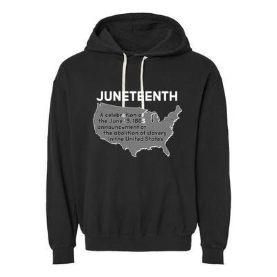 Juneteenth African American Black US History Garment-Dyed Fleece Hoodie