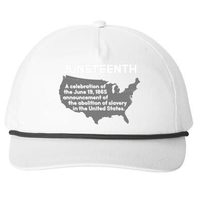 Juneteenth African American Black US History Snapback Five-Panel Rope Hat