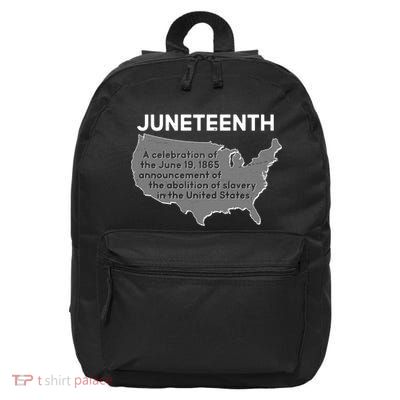 Juneteenth African American Black US History 16 in Basic Backpack