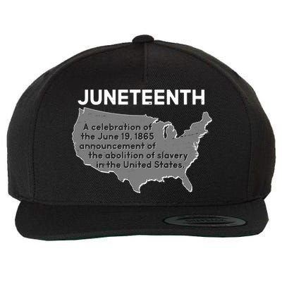 Juneteenth African American Black US History Wool Snapback Cap