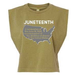 Juneteenth African American Black US History Garment-Dyed Women's Muscle Tee