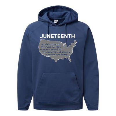 Juneteenth African American Black US History Performance Fleece Hoodie