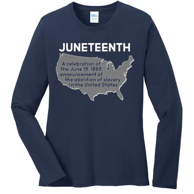 Juneteenth African American Black US History Ladies Long Sleeve Shirt