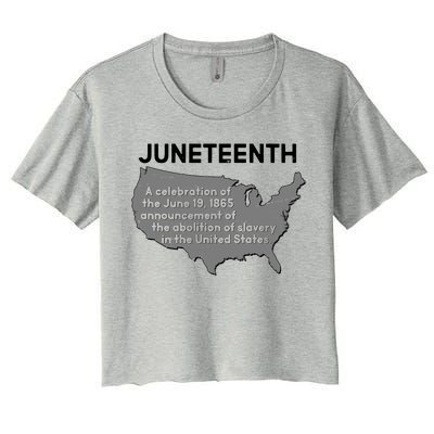 Juneteenth African American Black US History Women's Crop Top Tee