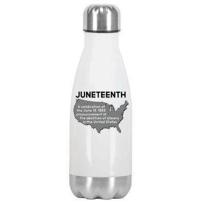 Juneteenth African American Black US History Stainless Steel Insulated Water Bottle