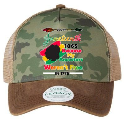 Juneteenth Because My Ancestor Weren't Free 1776 Legacy Tie Dye Trucker Hat