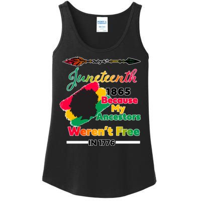 Juneteenth Because My Ancestor Weren't Free 1776 Ladies Essential Tank